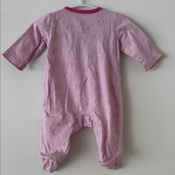 Carter's Light Pink Footed One-Piece with Bear Motif - Picture 4 of 4